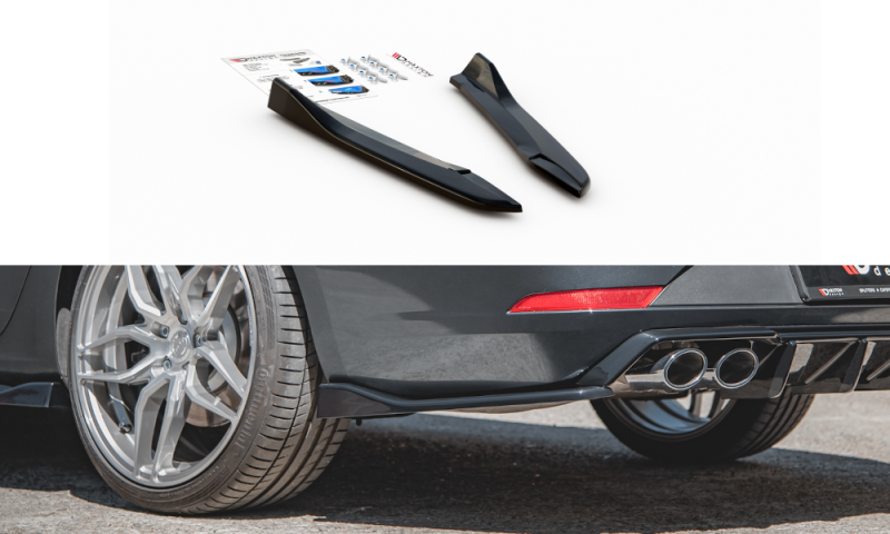 Maxton Heck Ansatz Flaps Diffusor V.3 für Seat Leon Cupra Mk3 FL Sportstourer schwarz Hochglanz SE-LE-3F-CU-ST-RSD3-G