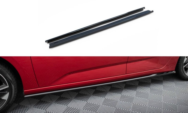 Maxton Seitenschweller Ansatz Peugeot 308 SW Mk3 schwarz Hochglanz PE-308-3-SW-SD1-G