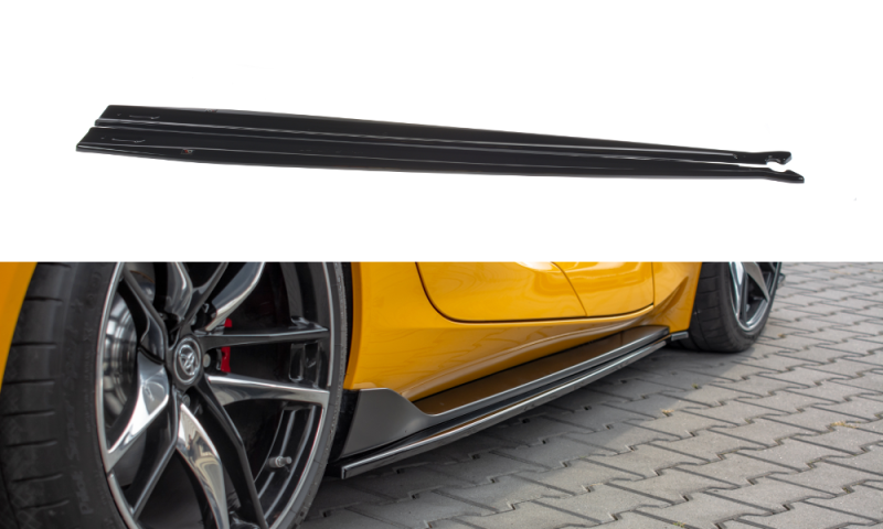 Maxton Seitenschweller Ansatz für V.1 für Toyota Supra Mk5 schwarz Hochglanz TO-SU-5-SD1-G