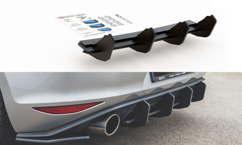 Maxton Racing Heckschürze V.2 für VW Golf 7 GTI VWGO7GTICNC-RS2B
