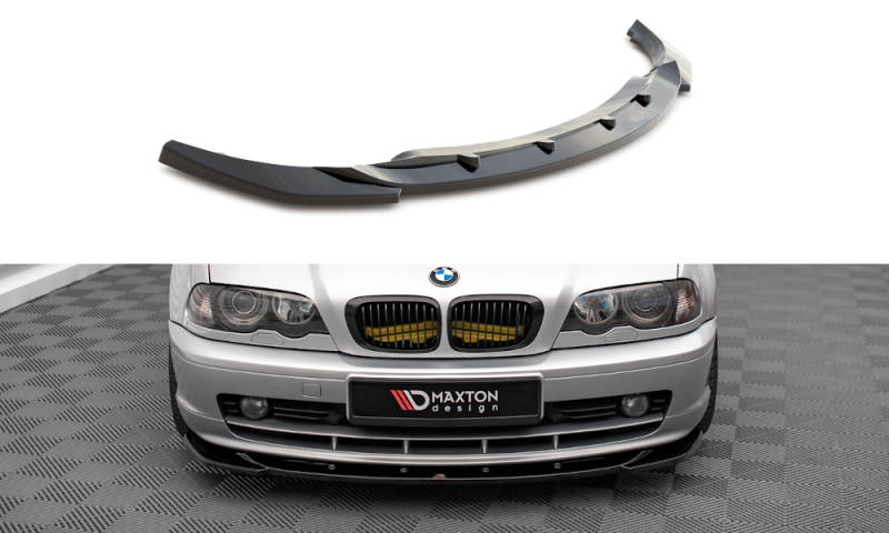 Maxton Front Ansatz V.1 BMW 3er Coupe E46 schwarz Hochglanz BM-3-46-C-FD1-G