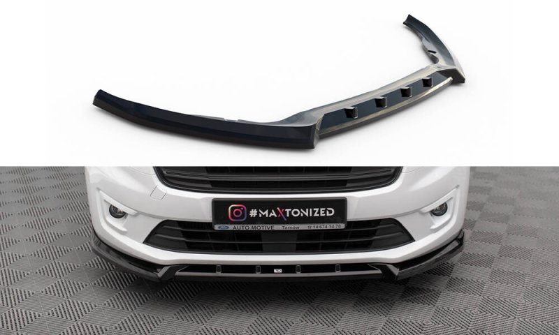 Maxton Front Ansatz V.2 Ford Transit Connect Mk2 Facelift schwarz Hochglanz FO-TR-CON-3-FD2-G