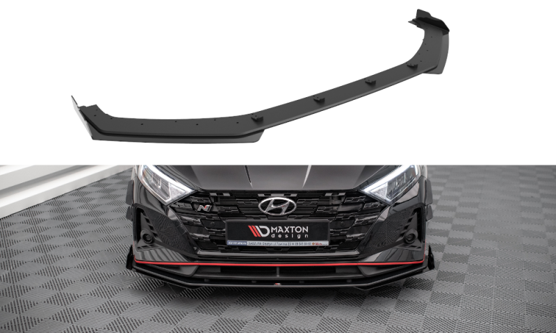 Maxton Street Pro Front Ansatz +Flaps für V.1 + Flaps Hyundai I20 N Mk3 schwarz Hochglanz HYI203NCNC-FD1B+FSF1-G