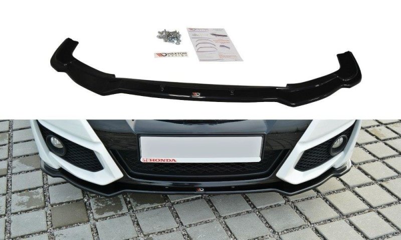 Maxton Front Ansatz für Honda Civic Mk9 Facelift schwarz Hochglanz HO-CI-9F-FD1-G