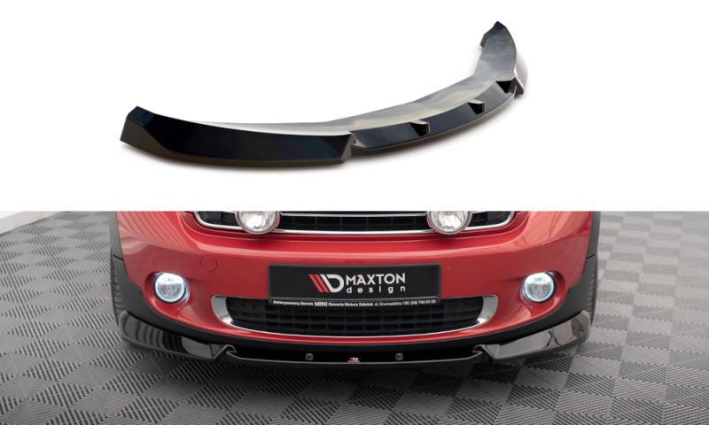 Maxton Front Ansatz Mini Cooper Countryman R60 Facelift schwarz Hochglanz MC-CO-1-FD1-G