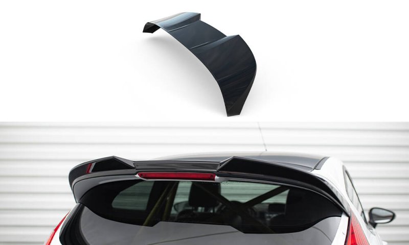Maxton Spoiler CAP Abrisskante 3D Ford Fiesta ST Mk7 Facelift schwarz Hochglanz FO-FI-7F-ST-CAP3D1-G
