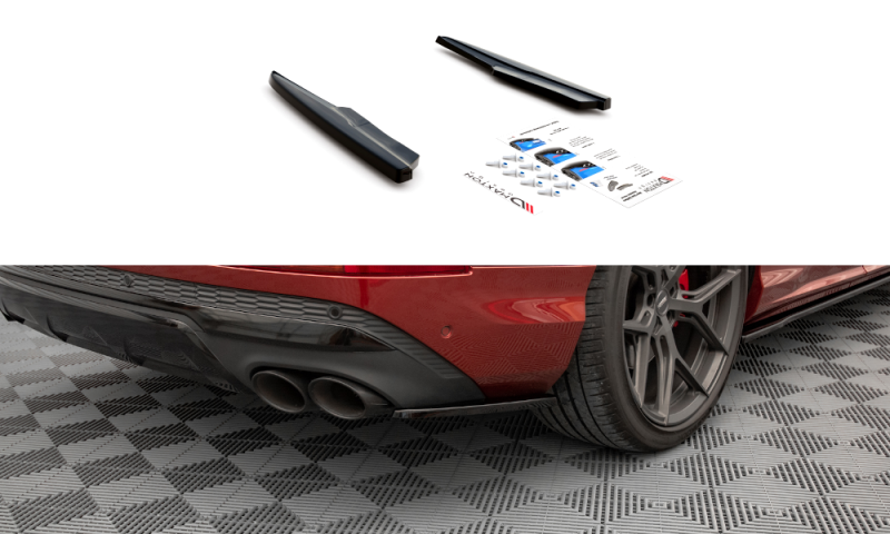 Maxton Heck Ansatz Flaps Diffusor für Audi SQ7 /Q7 S-Line Mk2 (4M) Facelift  schwarz Hochglanz AU-SQ7-2F-RSD1-G