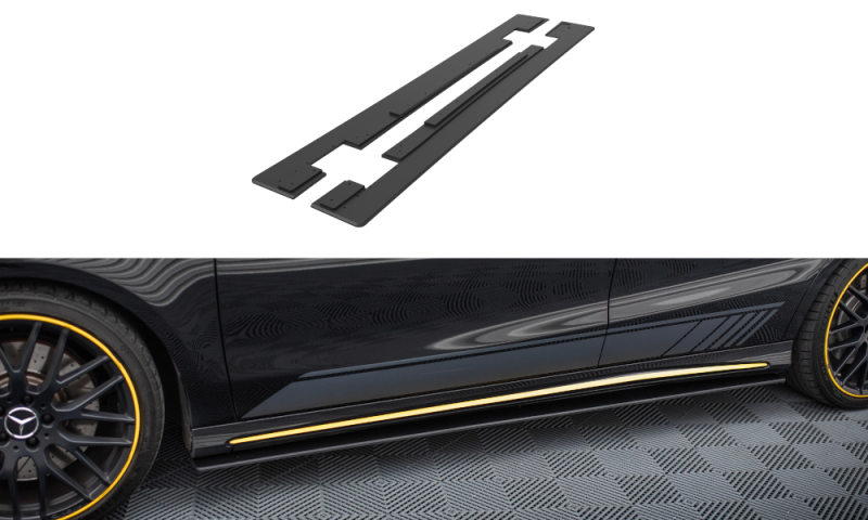 Maxton Street Pro Seitenschweller Ansatz Mercedes-AMG CLA 45 C117 Facelift MECLA117AMGAEROCNC-SD1B