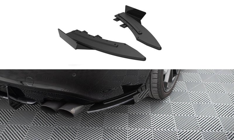 Maxton Street Pro Heck Ansatz Flaps Diffusor + Flaps Audi S5 / A5 S-Line Coupe / Cabriolet 8T schwarz Hochglanz AUS51CNC-RSD1B+RSF1-G