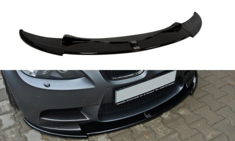 Maxton Front Ansatz für BMW M3 E92 / E93 vor Facelift schwarz Hochglanz BM-3-92-M-MPFC-FD1-G