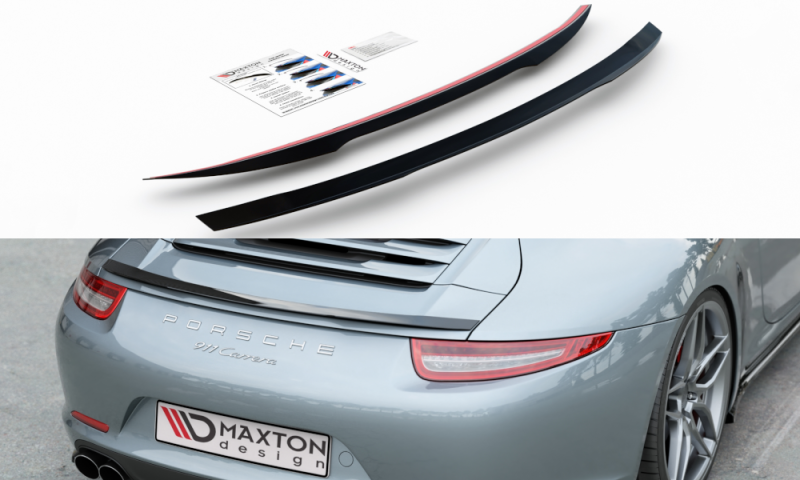 Maxton Spoiler CAP für Porsche 911 Carrera 991 schwarz Hochglanz PO-911-991-CAP1-G
