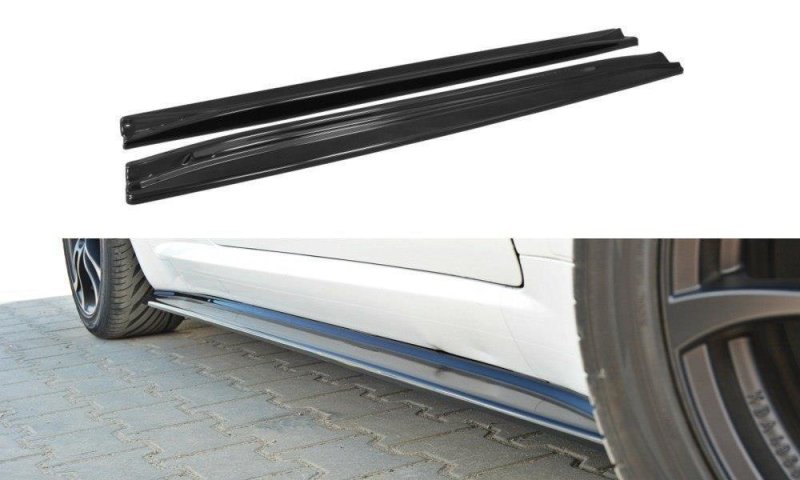 Maxton Seitenschweller Ansatz für Alfa Romeo Brera schwarz Hochglanz AL-BR-1-SD1-G
