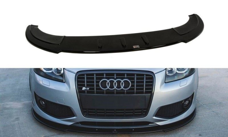 Maxton Front Ansatz für Audi S3 8P  schwarz Hochglanz AU-S3-2-FD1-G