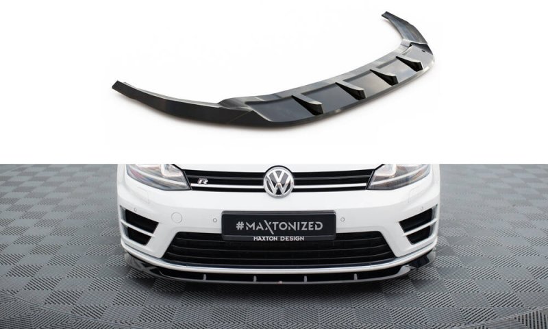 Maxton Front Ansatz V.6 VW Golf R / R-Line Mk7 schwarz Hochglanz VW-GO-7-R-FD6-G