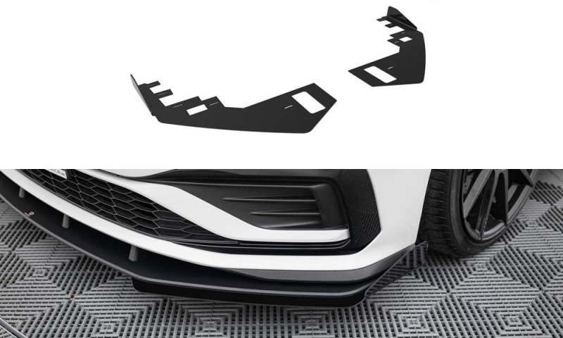 Maxton Front Flaps VW Jetta GLI Mk7 schwarz Hochglanz VWJE7GLICNC-FSF1-G