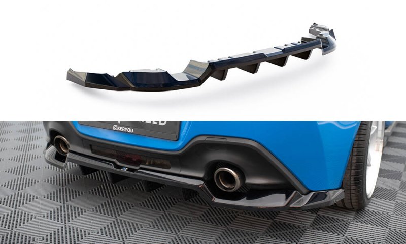 Maxton Mittlerer Cup Diffusor Heck Ansatz V.1 Toyota GR86 Mk1 schwarz Hochglanz TO-GR86-1-RD1G+RD4-G