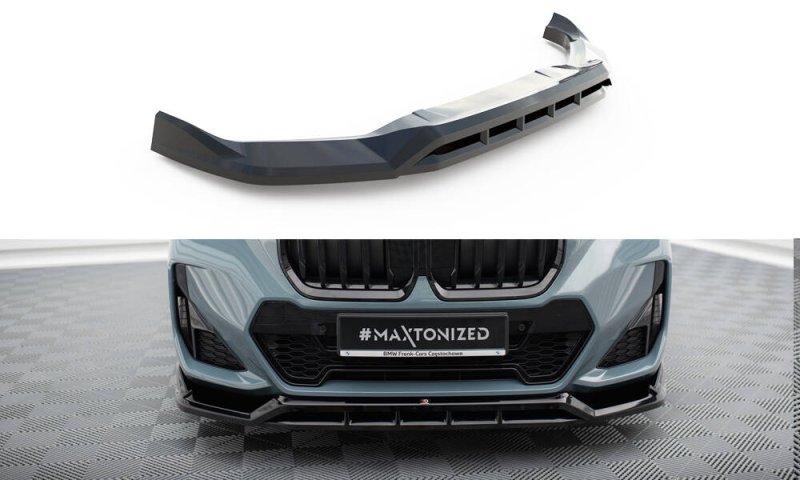 Maxton Front Ansatz BMW X1 M-Paket U11 schwarz Hochglanz BM-X1-U11-MPACK-FD1G+FD1R-G