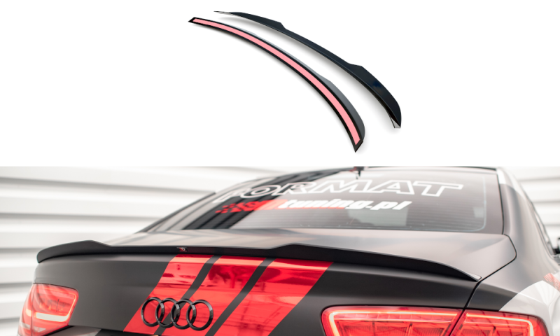 Maxton Spoiler CAP für Audi S8 D4 schwarz Hochglanz AU-A8-D4-SLINE-CAP1-G