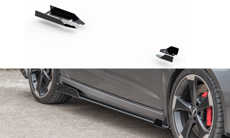 Maxton Side Flaps Audi RS3 8V Sportback schwarz Hochglanz AURS38VCNC-SRF1-G