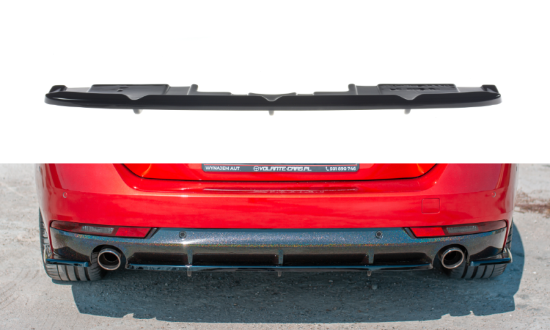 Maxton Mittlerer Diffusor Heck Ansatz für(mit einem vertikalem balken)  Peugeot 508 SW Mk2 Carbon Look  PE-508-2-GT-SW-RD1+RD2-C
