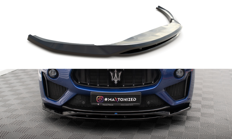 Maxton Front Ansatz für Maserati Levante GTS Mk1 schwarz Hochglanz MS-LE-1-GTS-FD1G+FD1R-G