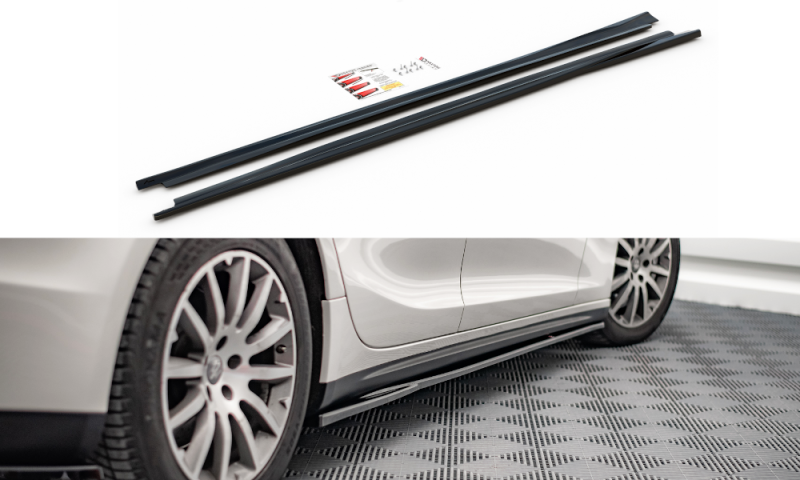 Maxton Seitenschweller Ansatz für Maserati Ghibli Mk3 schwarz Hochglanz MA-GH-1-SD1-G