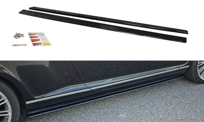 Maxton Seitenschweller Ansatz für BENTLEY CONTINENTAL GT schwarz Hochglanz BE-CO-GT-1-SD1-G