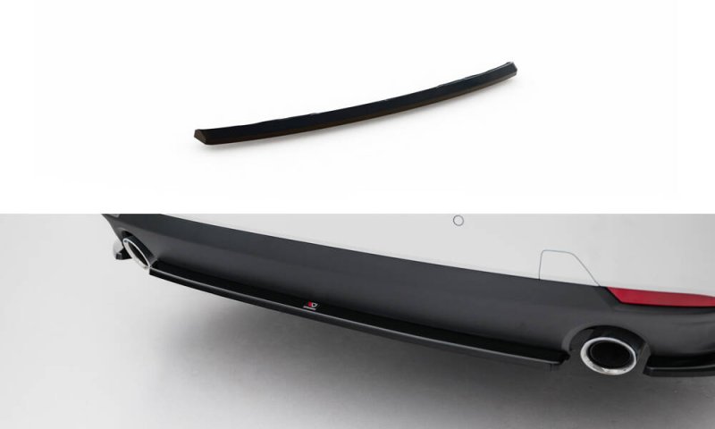 Maxton Mittlerer Diffusor Heck Ansatz BMW 4er Coupe / Cabrio G22 / G23 schwarz Hochglanz BM-4-G23-CA-RD1-G