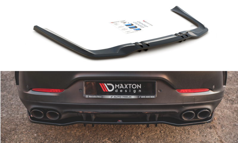 Maxton Mittlerer Diffusor Heck Ansatz DTM Look für Mercedes-AMG 53 4 Door Coupe schwarz Hochglanz ME-GT-4D-53-RD1G+RD2-G