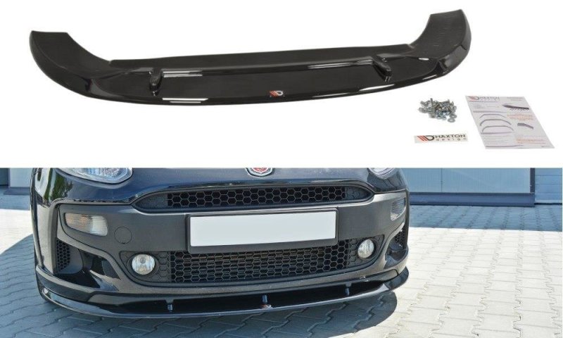 Maxton Front Ansatz für Fiat Punto Evo Abarth schwarz Hochglanz FI-PU-EVO-AB-FD1-G