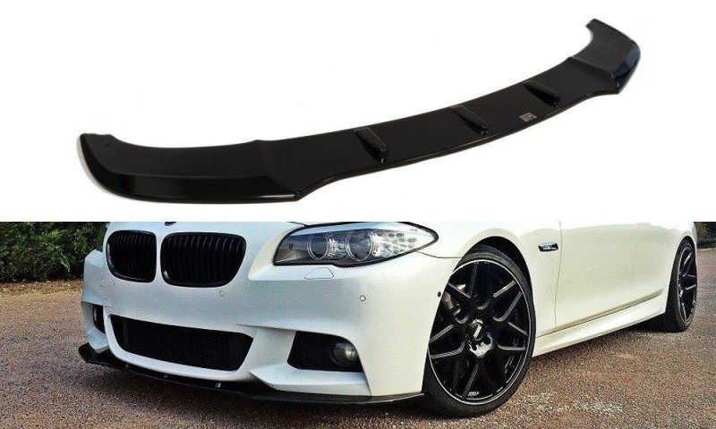 Maxton Front Ansatz V.1 für BMW 5er F10/F11 M Paket schwarz Hochglanz BM-5-10-MPACK-FD1-G