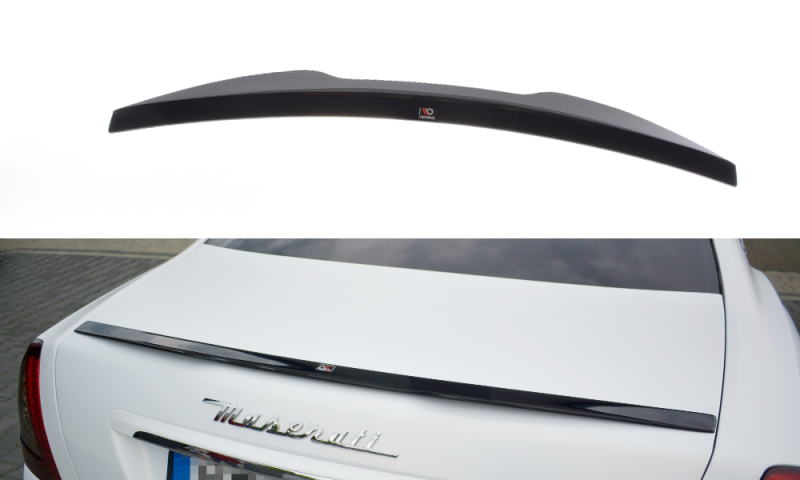 Maxton Spoiler CAP für MASERATI QUATTROPORTE MK5 FACELIFT schwarz Hochglanz MS-QP-5-CAP1-G