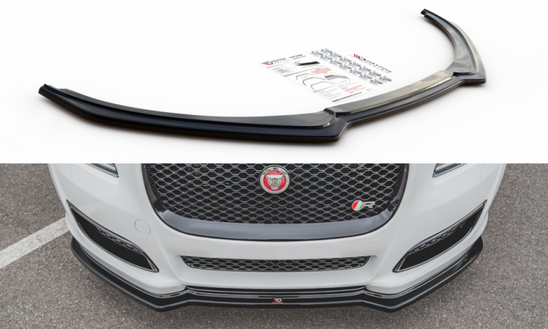 Maxton Front Ansatz für Jaguar XJ X351 Facelift schwarz Hochglanz JA-XJ-4F2-FD1-G