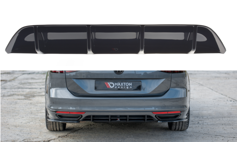 Maxton Diffusor Heck Ansatz für Volkswagen Passat R-Line B8 schwarz Hochglanz VW-PA-B8-RLINE-RS1-G