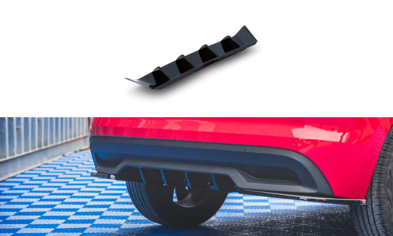 Maxton Diffusor Heck Ansatz für Skoda Kamiq schwarz Hochglanz SK-KM-1-RS1-G