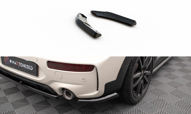 Maxton Heck Ansatz Flaps Diffusor für Mini Cooper Clubman John Cooper Works F54 Facelift schwarz Hochglanz MC-CM-2F-JCW-RSD1-G