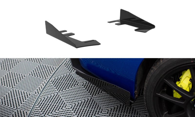 Maxton Hintere Seiten Flaps Subaru WRX STI Mk1 schwarz Hochglanz SUIM4FWRXSTICNC-RSF1-G