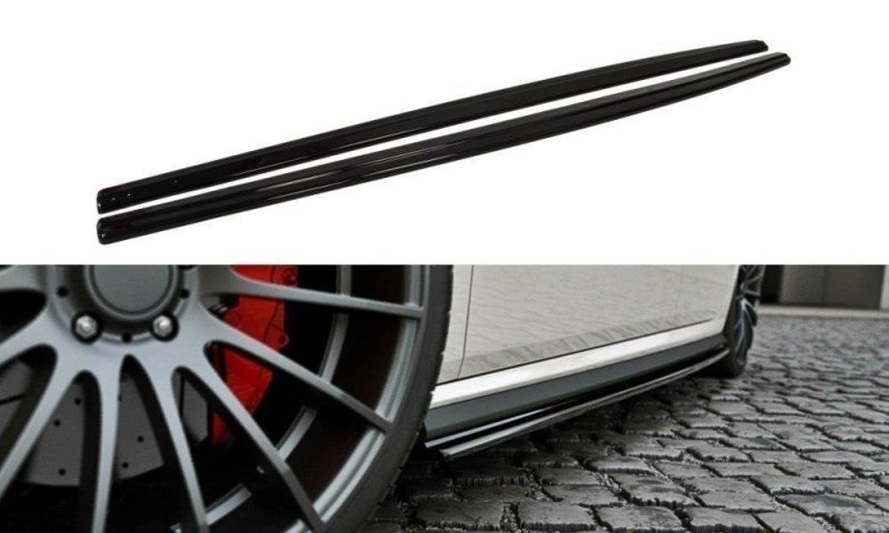 Maxton Seitenschweller Ansatz für VW Polo 6R GTI Facelift schwarz Hochglanz VW-PO-5F-GTI-SD1-G