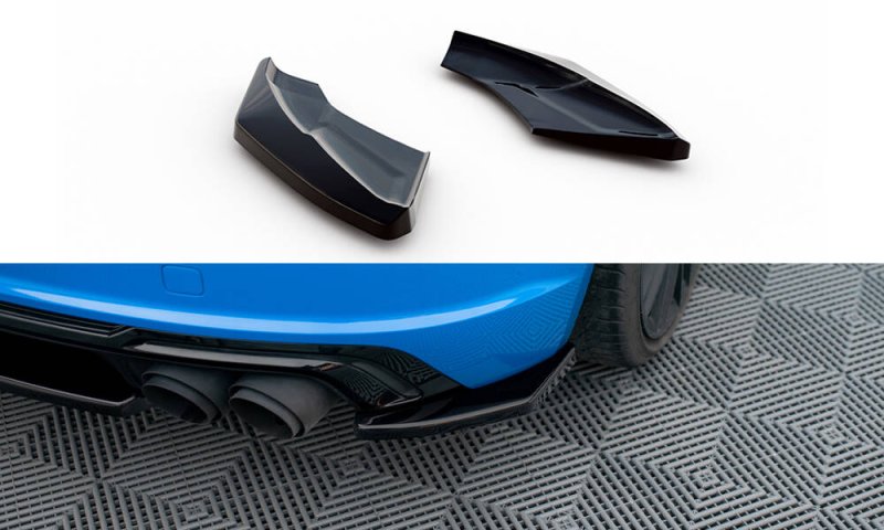 Maxton Heck Ansatz Flaps Diffusor Audi TT S 8S Facelift schwarz Hochglanz AU-TT-3-S-RSD1-G