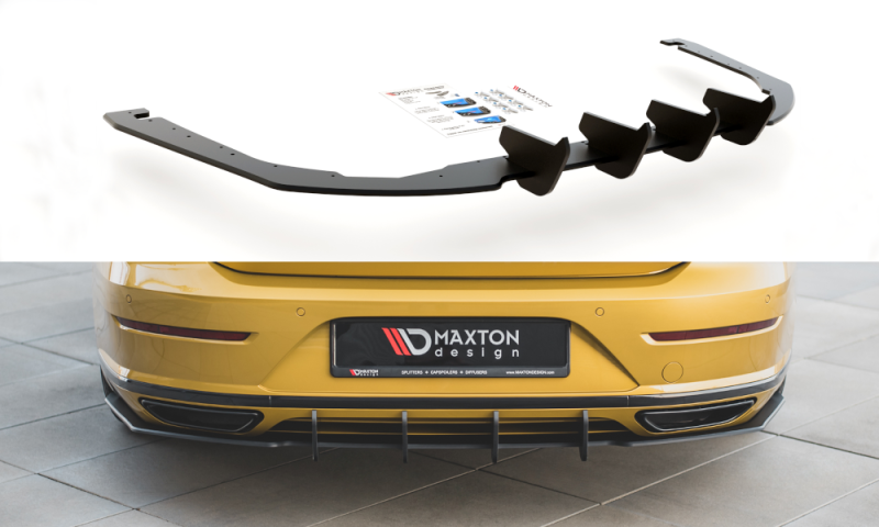 Maxton Racing Diffusor Heck Ansatz für Volkswagen Arteon R-Line VWAR1RLINECNC-RS1B