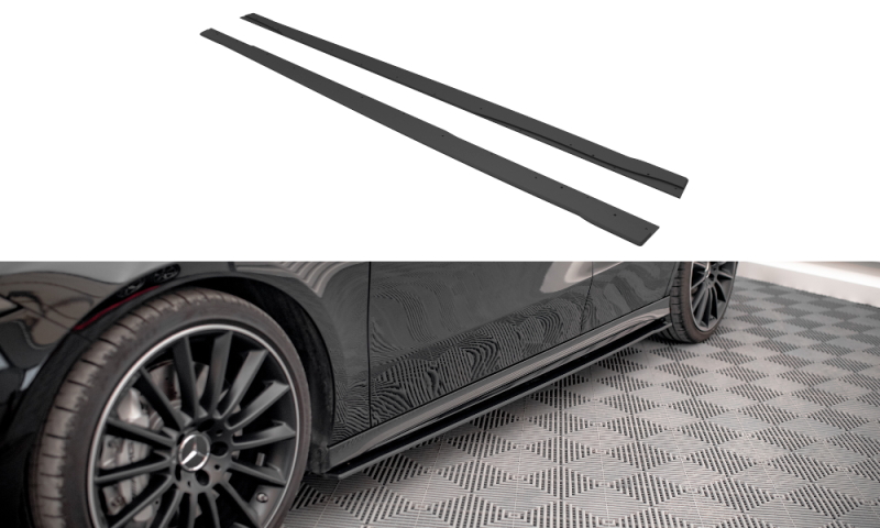 Maxton Street Pro Seitenschweller Ansatz für Mercedes A35 AMG / AMG-Line Aero Pack W177 MEA17735CNC-SD1B