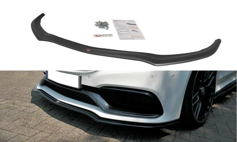 Maxton Front Ansatz V.1 für Mercedes C-Klasse C205 63 AMG Coupe schwarz Hochglanz ME-C-205-AMG-C-FD1-G