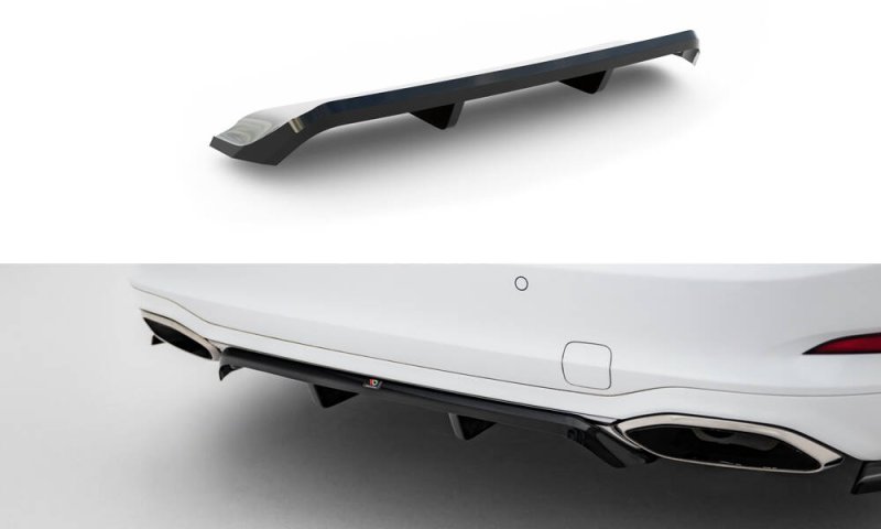 Maxton Mittlerer Diffusor Heck Ansatz DTM Look Ford Focus Vignale Kombi Mk4 schwarz Hochglanz FO-FO-4-VG-ES-RD1G+RD2-G