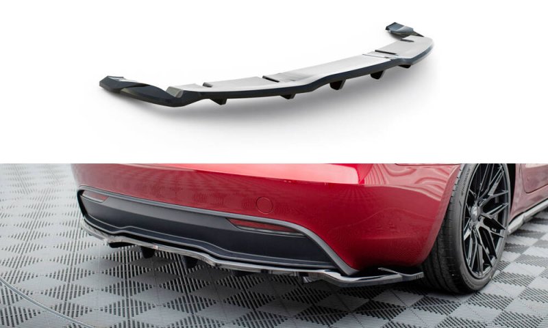 Maxton Mittlerer Cup Diffusor Heck Ansatz V.1 Tesla Model 3 Project HighlandFacelift schwarz Hochglanz TE-MODEL3-1F-RD1G+RD3-G