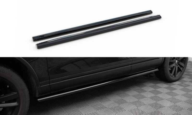 Maxton Seitenschweller Ansatz VW Touareg Mk2 schwarz Hochglanz VW-TO-2-SD1-G