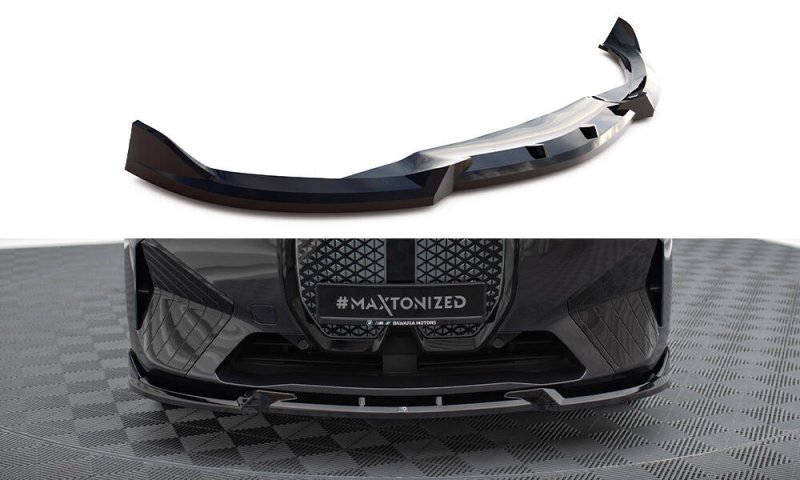 Maxton Front Ansatz V.1 BMW iX M-Paket i20 schwarz Hochglanz BM-IX-1-MPACK-FD1-G