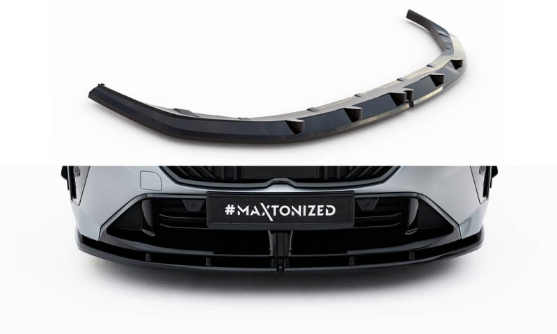 Maxton Front Ansatz V.1 BMW 1er M-Paket F70 schwarz Hochglanz BM-1-70-M-FD1-G