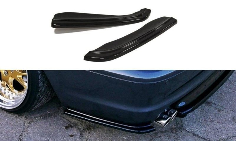 Maxton Heck Ansatz Flaps Diffusor für BMW 3er E46 M Paket COUPE schwarz Hochglanz BM-3-46-C-MPACK-RSD1-G
