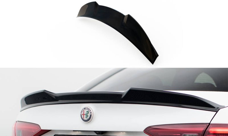 Maxton Spoiler CAP Abrisskante 3D Alfa Romeo Giulia schwarz Hochglanz AL-GI-1-QV-CAP3D1-G