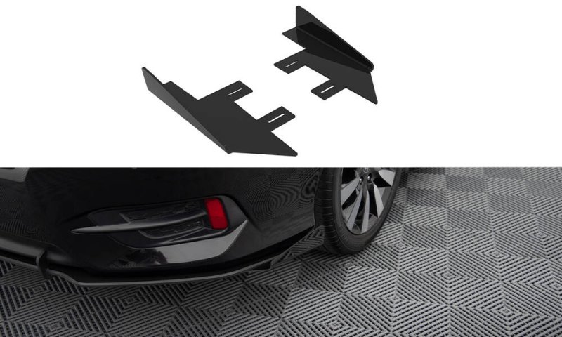 Maxton Hintere Seiten Flaps Honda Civic Mk10 schwarz Hochglanz HOCI10CNC-RSF1-G